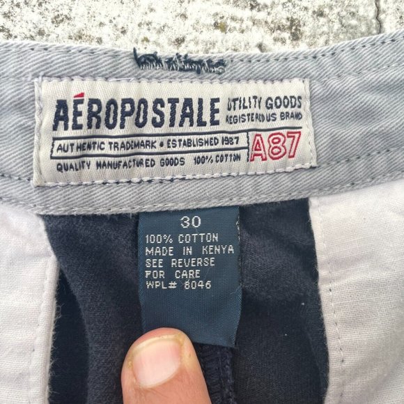 Aeropostale Men Shorts Navy Blue Cargo Cotton Shorts Size 30 A87 - Picture 7 of 8